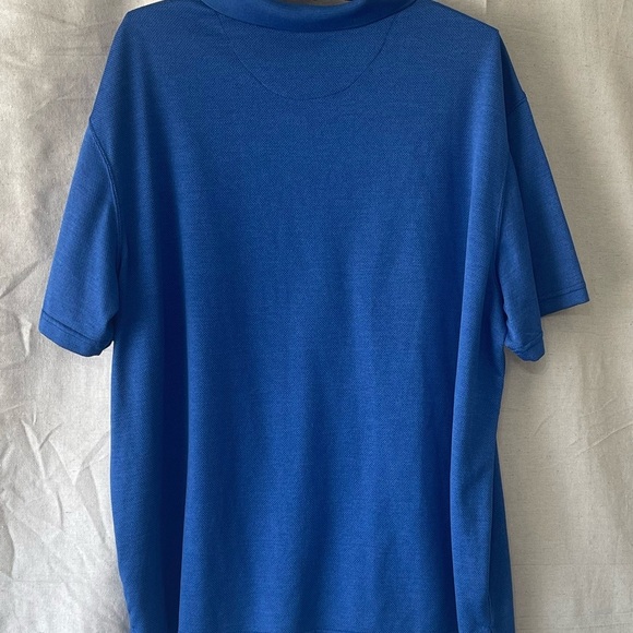 Haggar Blue Polo Shirt Classic Style - Picture 4 of 6